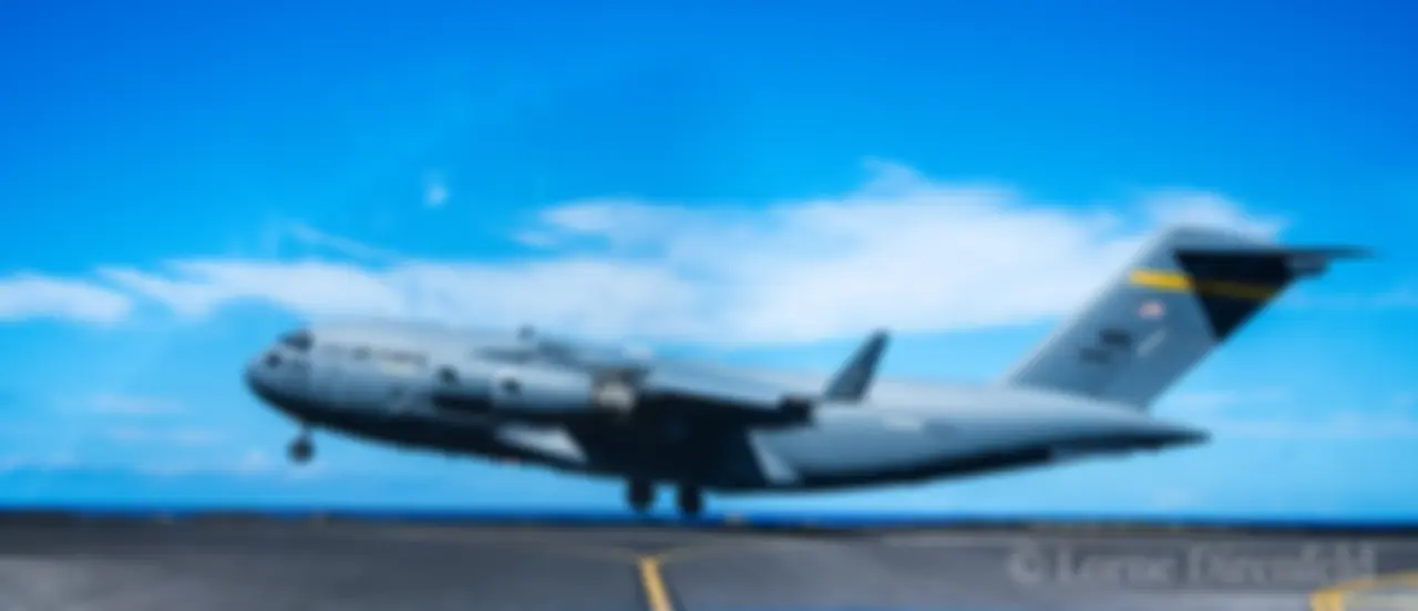 One of my favorite airplanes, the C17 Globemaster III, a real power lifter . . .

The "HH" on the tail refers to Joint Base Pearl Harbor Hickam and the Airlift Squadron.