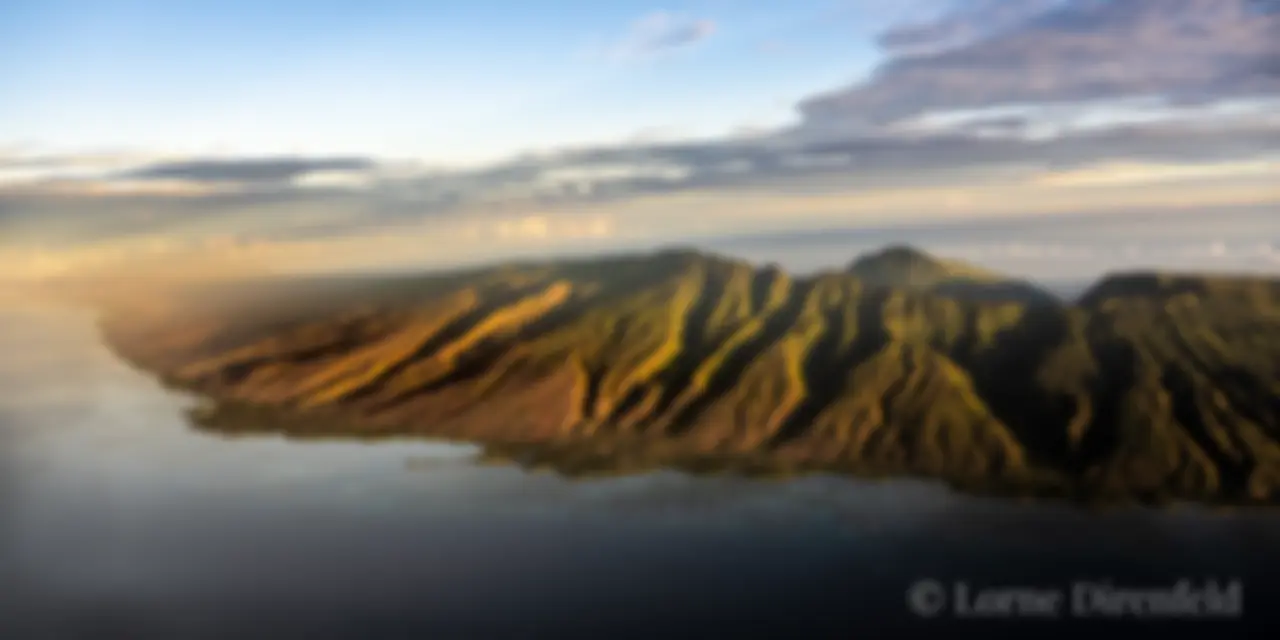The southeast shore of Molokai at sunrise
