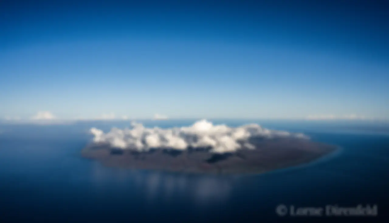 Lanai, viewed looking to the west from about 7000 feet, on a beautiful Hawaiian morning!