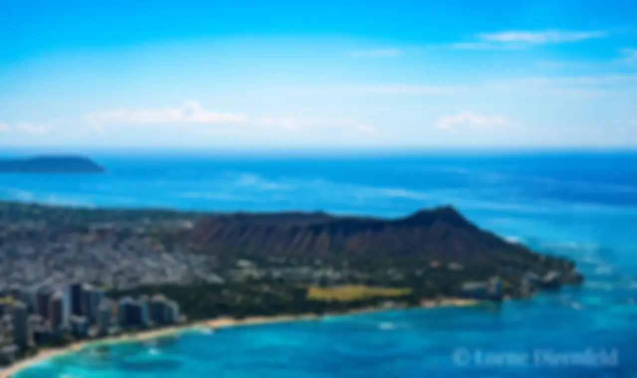 The unmistakable profile of Diamond Head Crater, Oahu . . .