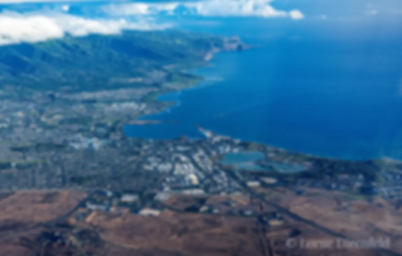 Kahului Maui, the town, the harbor, looking to the northwest . . .
