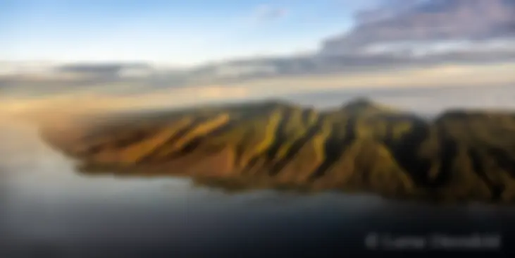 The southeast shore of Molokai at sunrise