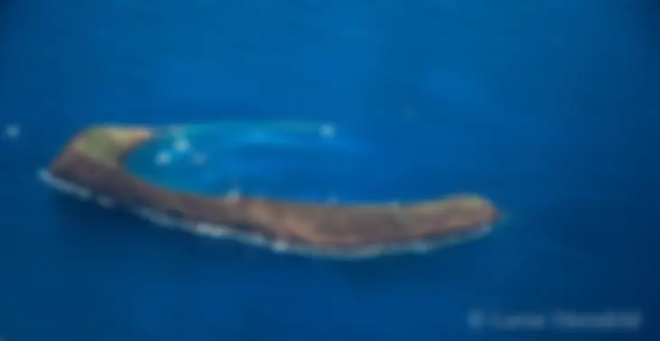 Molokini crater, an amazing snorkeling spot . . .