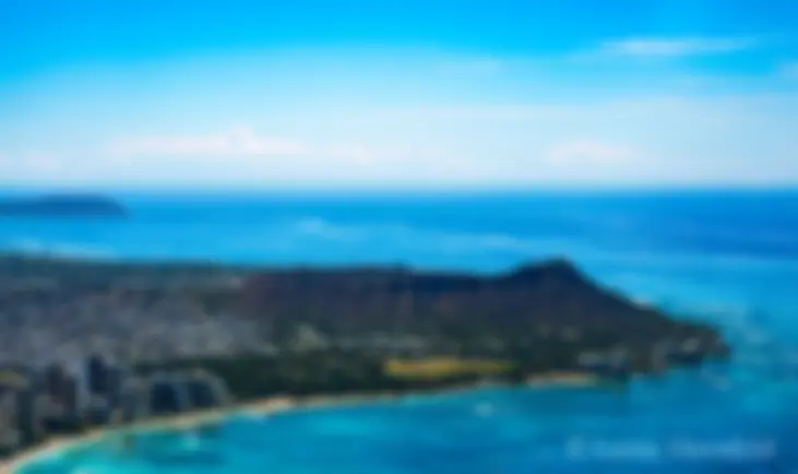 The unmistakable profile of Diamond Head Crater, Oahu . . .