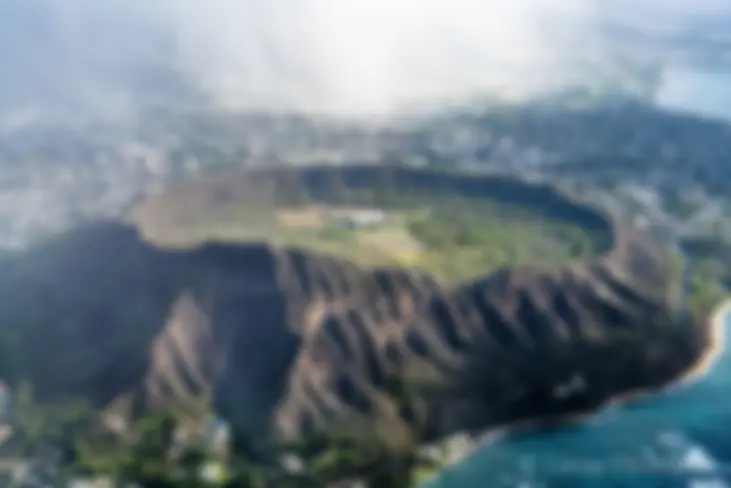 Diamond Head crater om a misty morning . . .