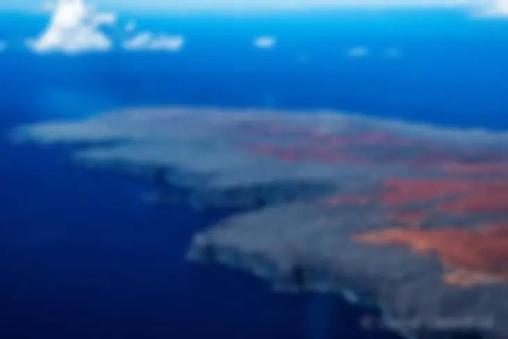 Kaho'olawe, smallest of the major Hawaiian islands, formerly used for military target practice . This photo has been selected for the permanent archives of the State of Hawaii . . .